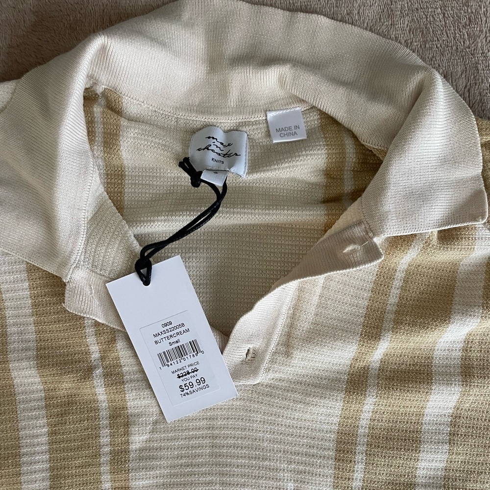 NEW WITH TAGS Max N’ Chester Men’s Knit Polo, Size S